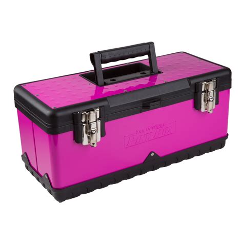 pink metal tool box uk|pink portable tool box.